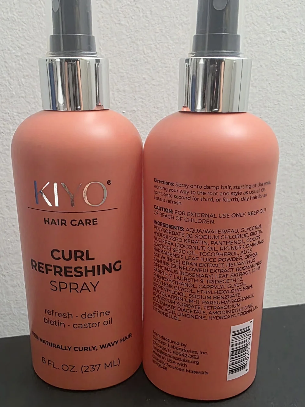 KIYO Hair Care Curl Refreshing Spray With Biotin & Castor Oil ( Pack Of 2 )